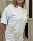 T-shirt Dallas Fiori pizzo (lu403)