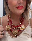 Collana tris di cuori