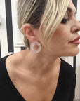 Orecchino cerhio taglio baguette