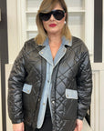 Piumino Damiano con inserti in jeans (so603)