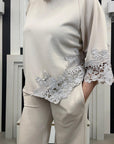Tuta Dolly Modal con pizzo (406-206)