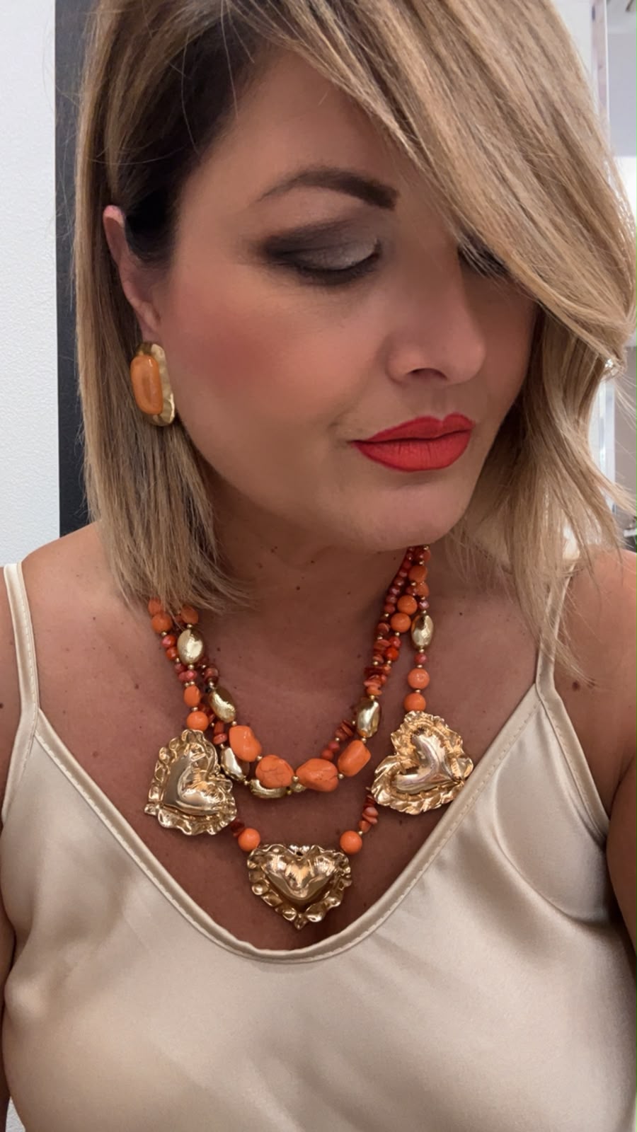 Collana tris di cuori
